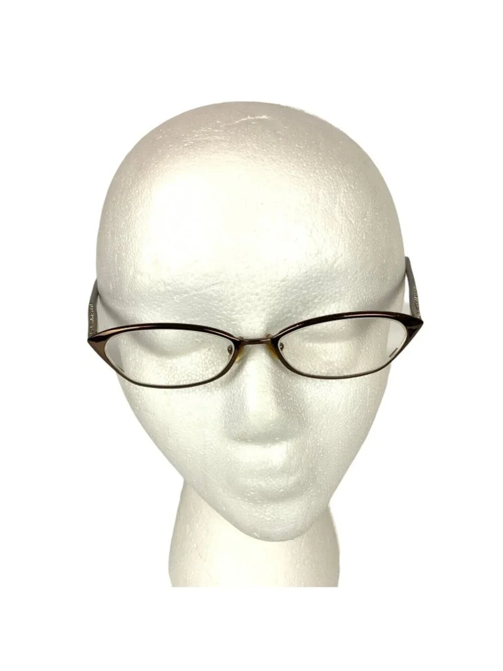 Carolina Herrera Womens Cat Eye Glasses Frames H103 Shiny Brown Bling 51-16-140